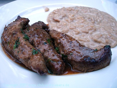 Lammfilets mit Risotto