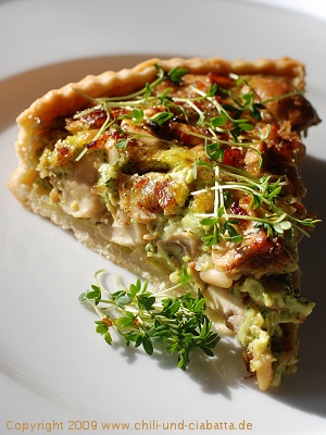 Champignon-Kresse-Tarte