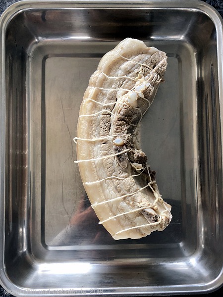 Schweinebauch gekocht