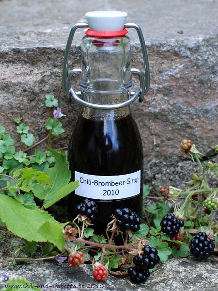 Chili-Brombeer-Sirup