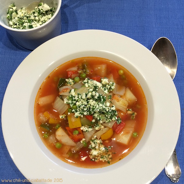 Gemüseeintopf mit Schafskäse-Gremolata