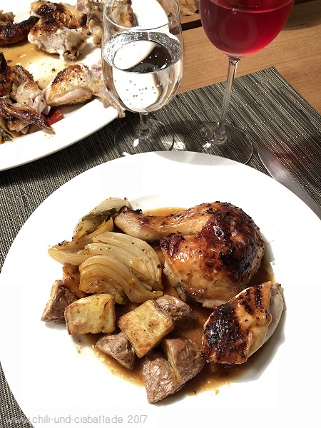 Bauernhähnchen vom Blech mit Bitterorangen und geröstetem Fenchel ...