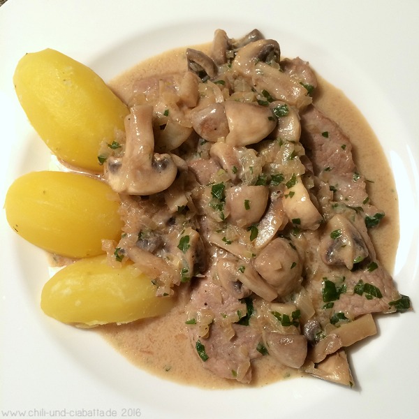 Jägerschnitzel mit Champignons – Chili und Ciabatta