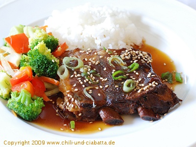 Koreanische Ribs aus dem Crockpot