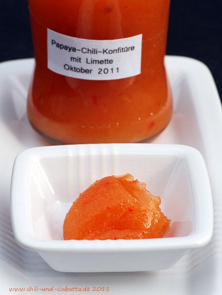 Papaya-Chili-Konfitüre mit Limette