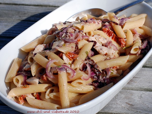 Penne mit Radicchio-Gorgonzola-Sauce – Chili und Ciabatta