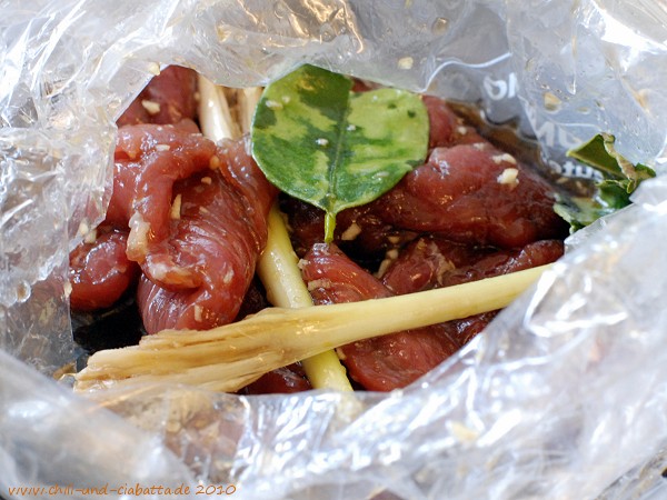 Fleisch in der Marinade