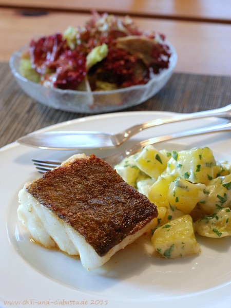 Skrei mit Petersilien-Rahmkartoffeln – Chili und Ciabatta